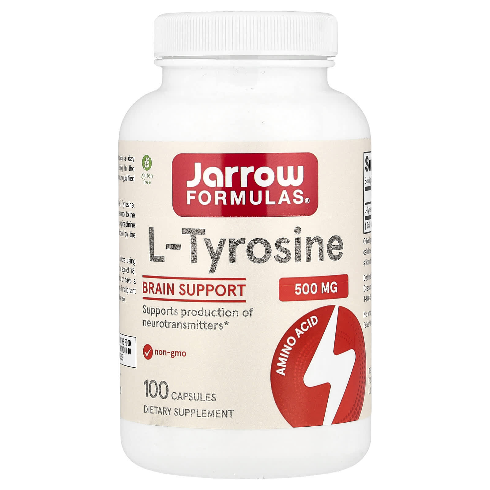 Jarrow Formulas L-tyrosin, 500 mg, 100 kapslí