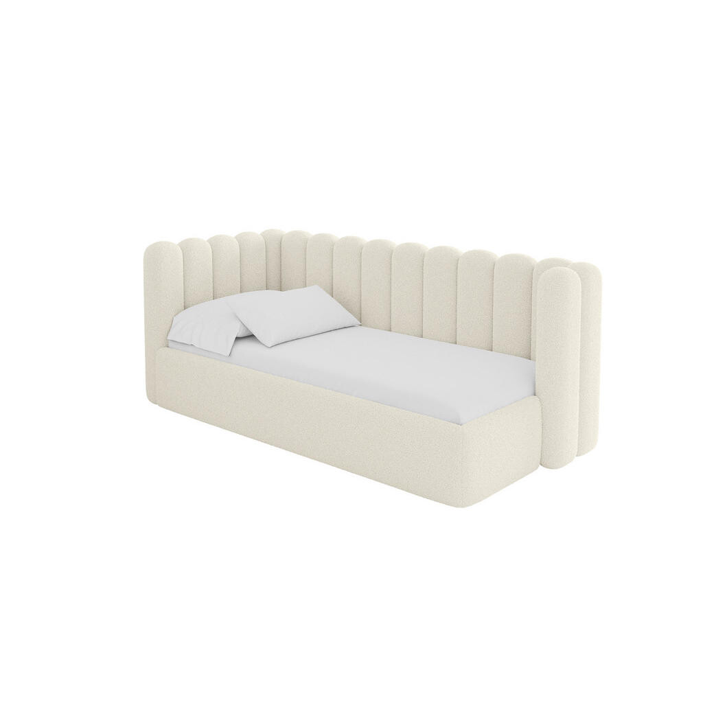 ALTDECOR JEDNOLŮŽKOVÁ POSTEL pro mládež s úložným prostorem, vpravo - HUGY 80x200 béžová