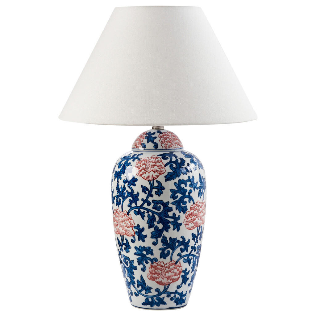 Beliani STOLNÍ LAMPA Bílá Verusa