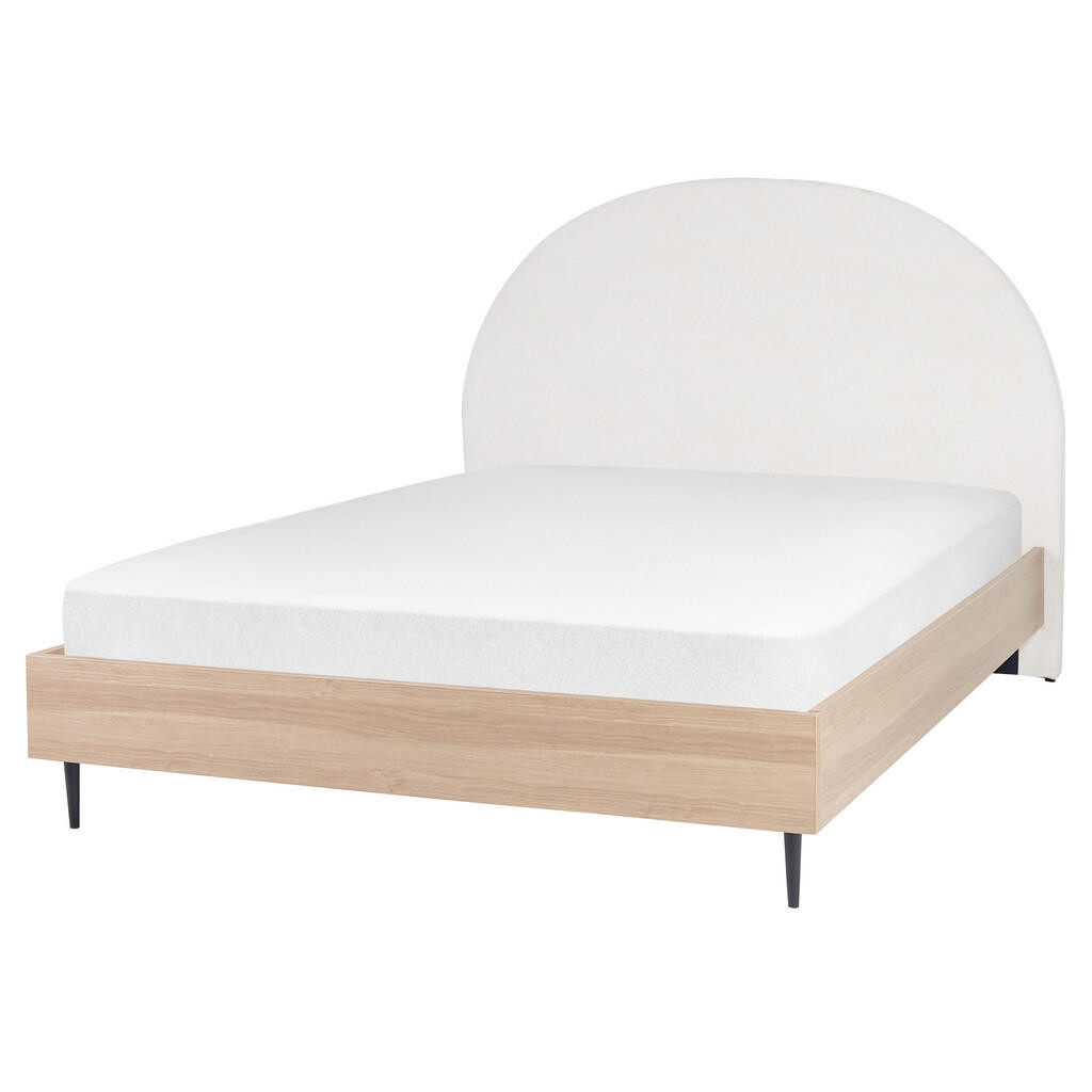 Beliani POSTEL 160/200 cm Krémově bílá Millay