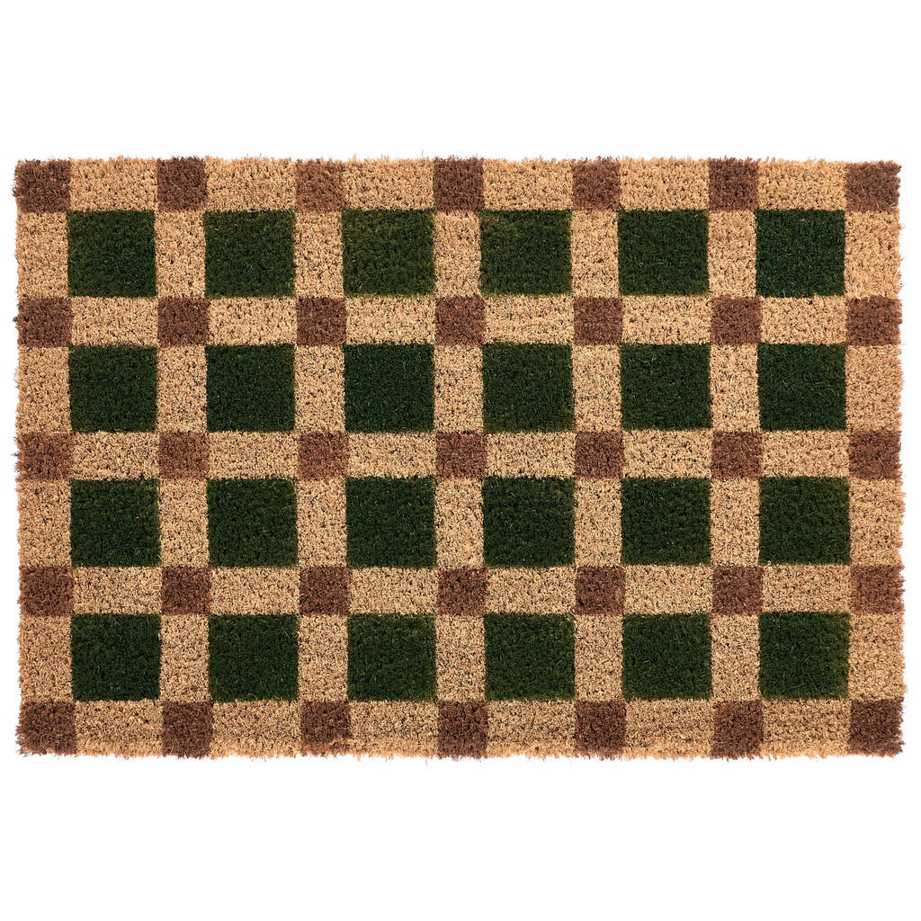 Beliani ROHOŽKA Béžová/Zelená 60/90 cm Kokosová vlákna Villasis