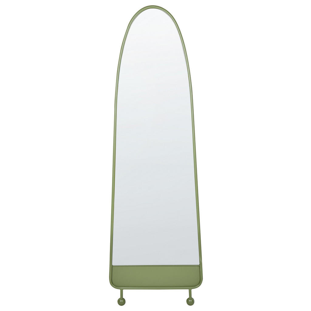 Beliani NÁSTĚNNÉ ZRCADLO Kov zelené 45/146 cm Parnay
