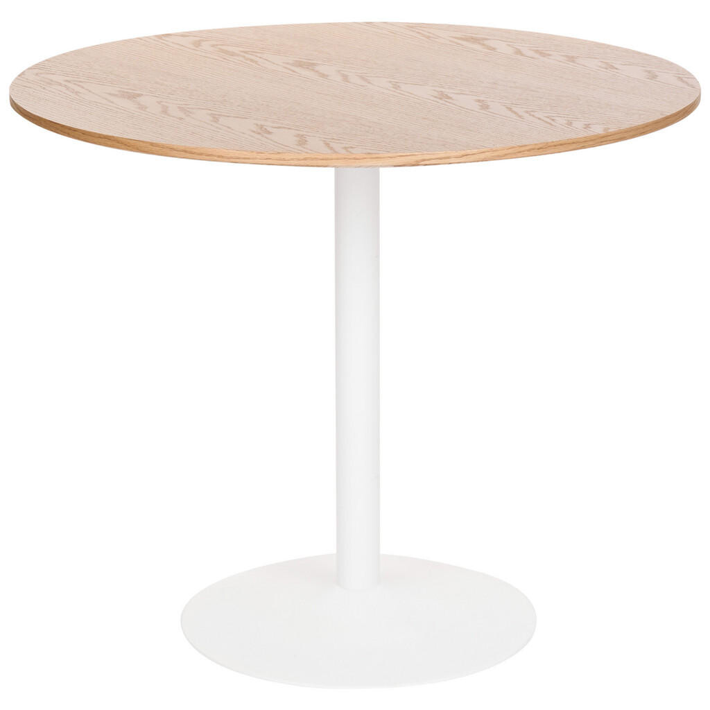Beliani JÍDELNÍ STŮL Světlý Dub 90/90 cm Tino