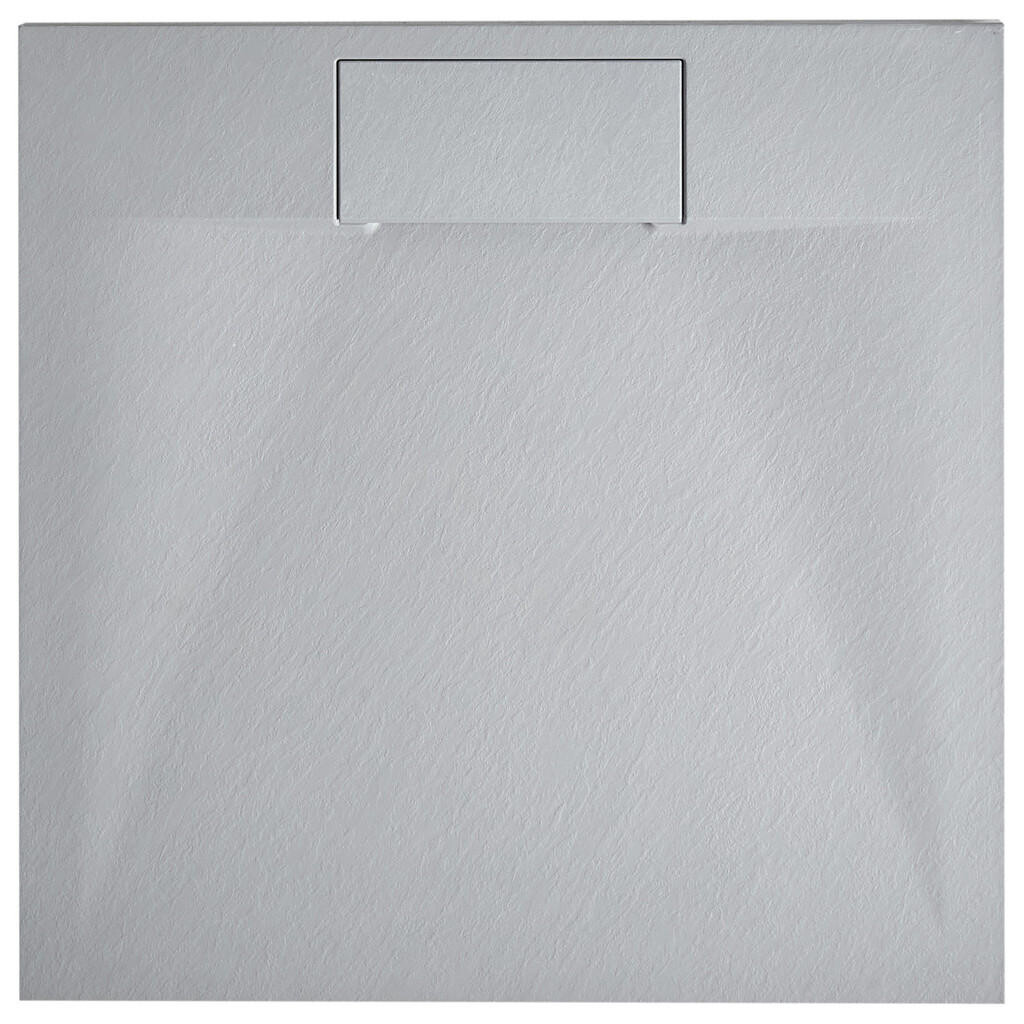 Beliani SPRCHOVÁ VANIČKA 90/90/3 cm Šedá Azzurro
