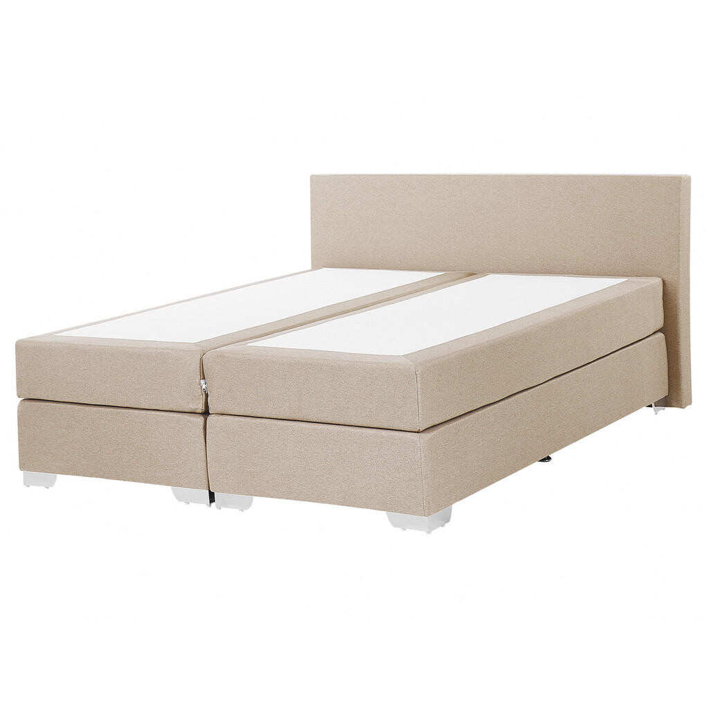 Beliani BOXSPRINGOVÁ POSTEL 160/200 cm Béžová President