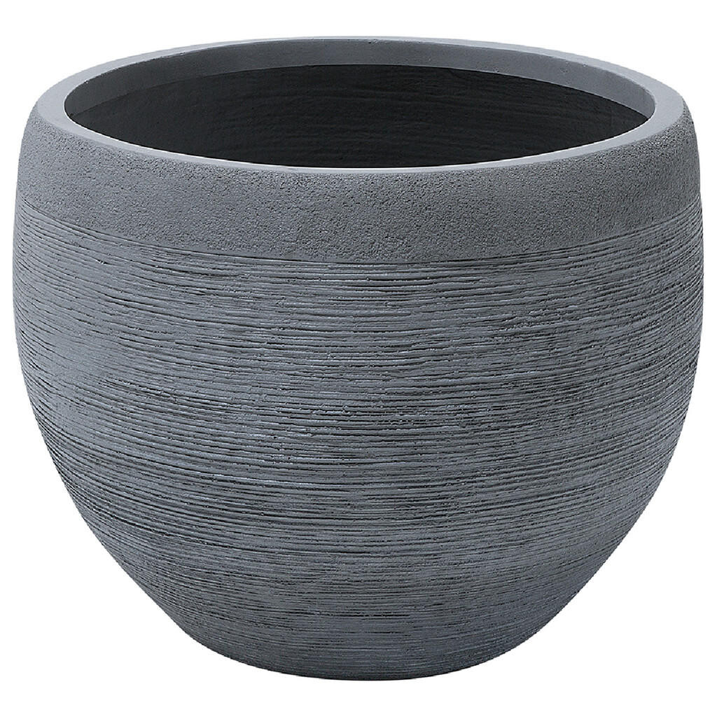 Beliani KVĚTINÁČ šedý kulatý 50/50/39 cm Zakros