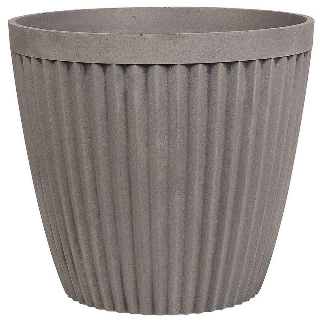 Beliani KVĚTINÁČ taupe kulatý 44/44/39 cm Poka