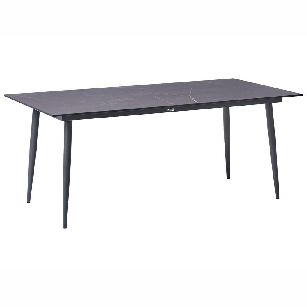Beliani ZAHRADNÍ STŮL 180/90 cm Mramor Look Šedý Mramor Tolentino