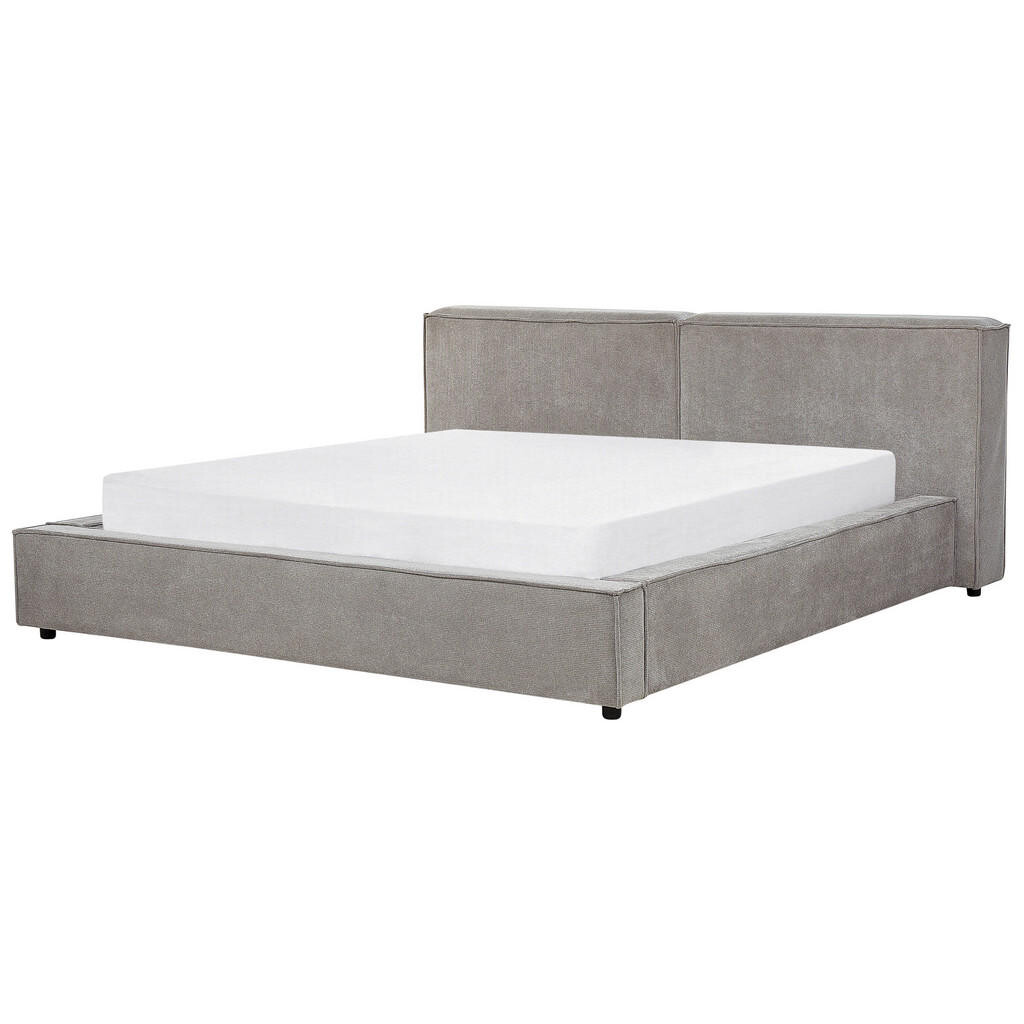 Beliani ČALOUNĚNÁ POSTEL 180/200 cm Šedá Linards