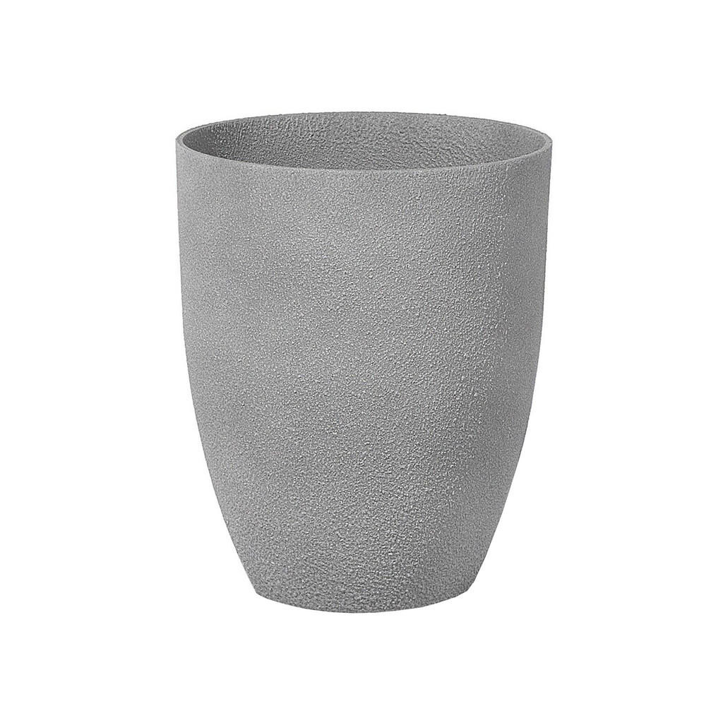 Beliani KVĚTINÁČ světle šedý kulatý 35/35/42 cm Croton