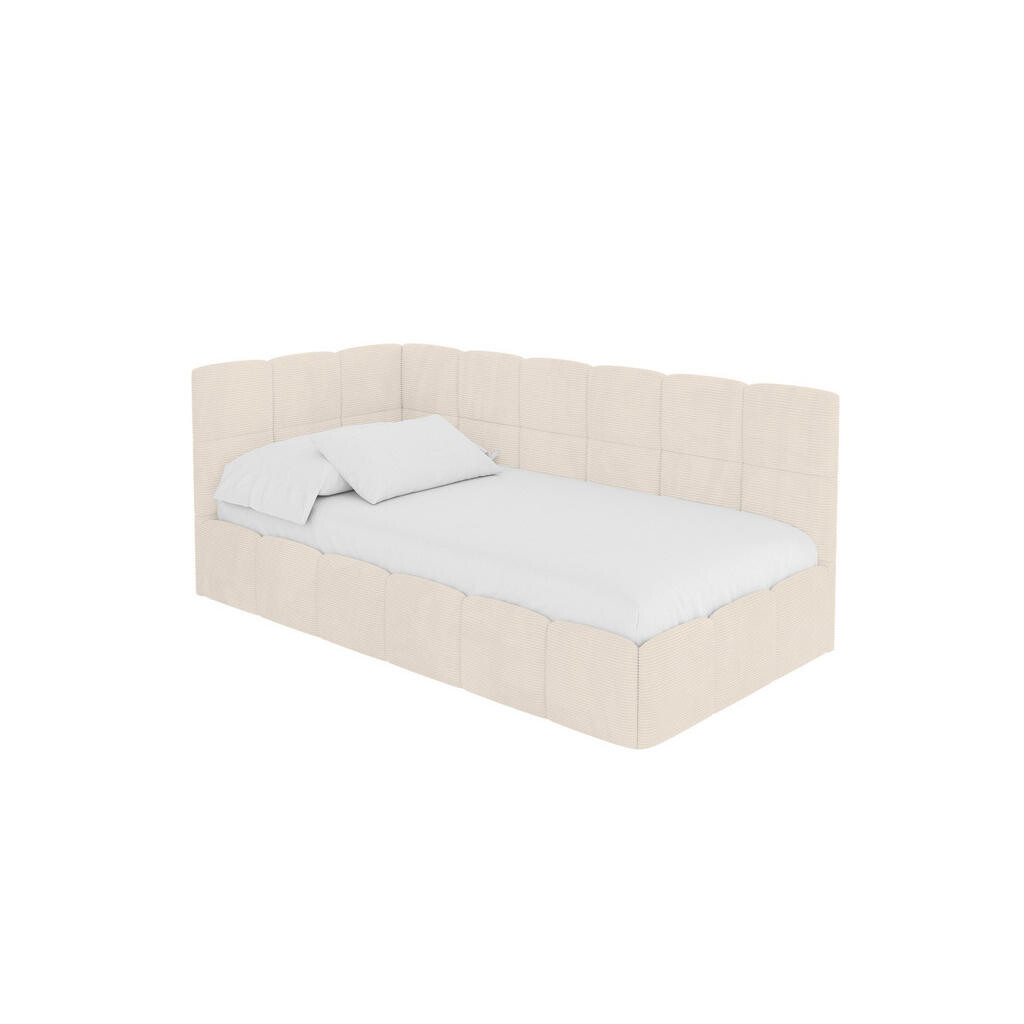 ALTDECOR JEDNOLŮŽKOVÁ POSTEL pro mládež s úložným prostorem vpravo, s matrací - LIVY 100x200 béžová