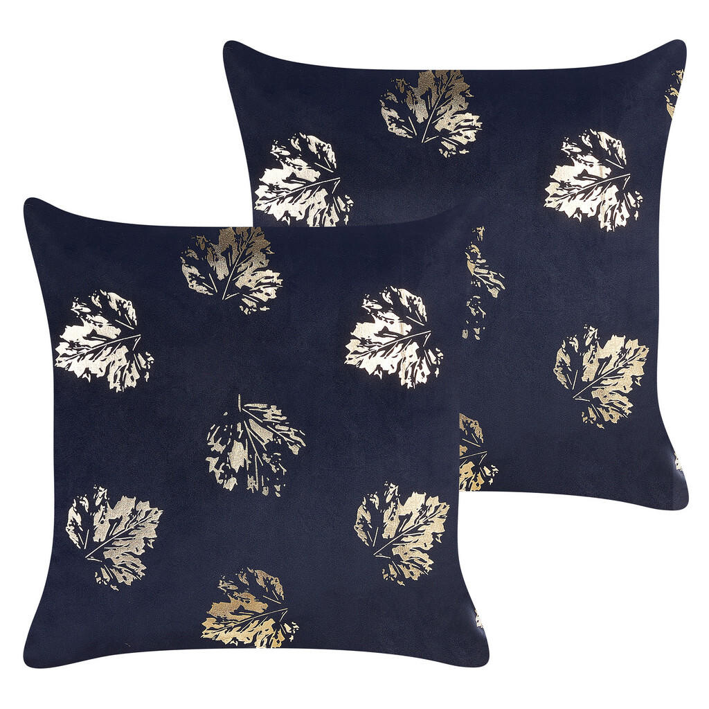 Beliani DEKORATIVNÍ POLŠTÁŘ sada 2 ks Černý 45/45 cm Goldenrod