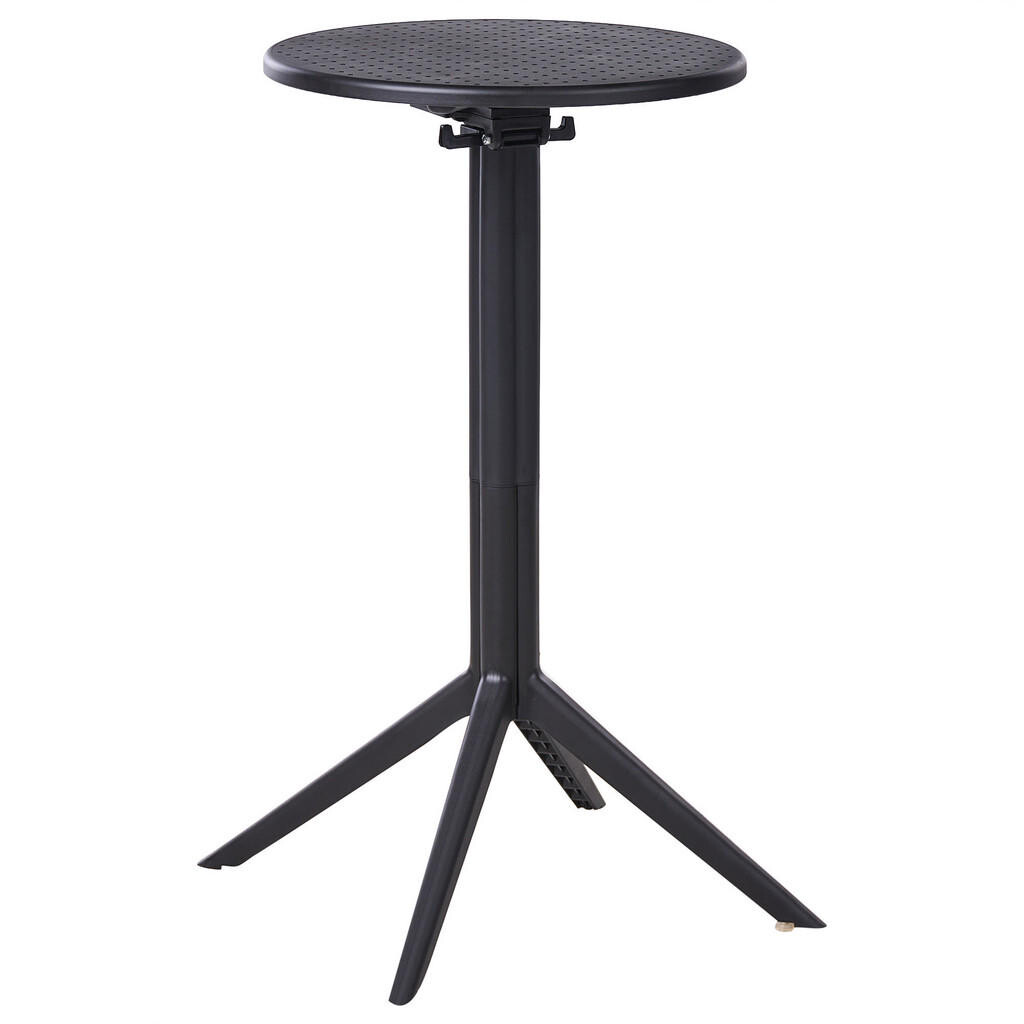 Beliani ZAHRADNÍ BAROVÝ STŮL 60/60 cm Černý Legrena