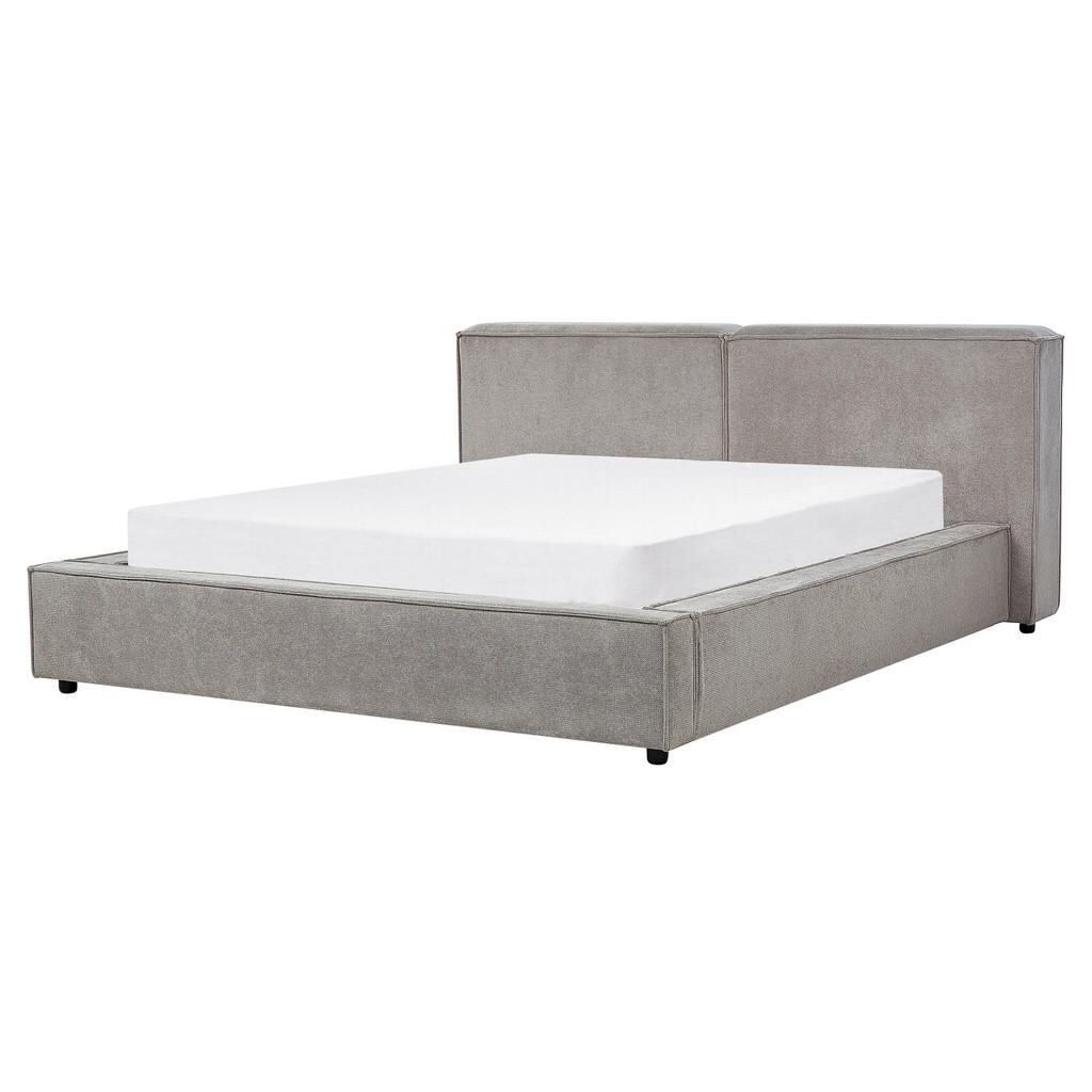 Beliani ČALOUNĚNÁ POSTEL 160/200 cm Šedá Linards