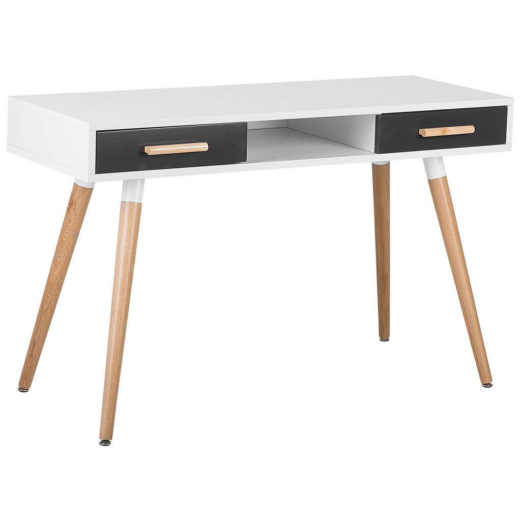 Beliani PSACÍ STŮL bílý/šedý 120/45/75 cm Frisco