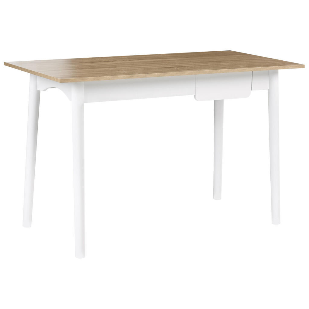 Beliani PSACÍ STŮL Světle hnědý/Bílý 120/60 cm Vitrion