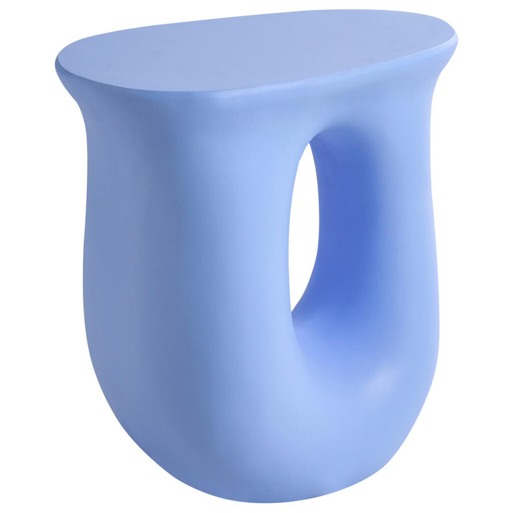 Beliani PŘÍSTAVNÝ STOLEK 42/28 cm Modrý Idro