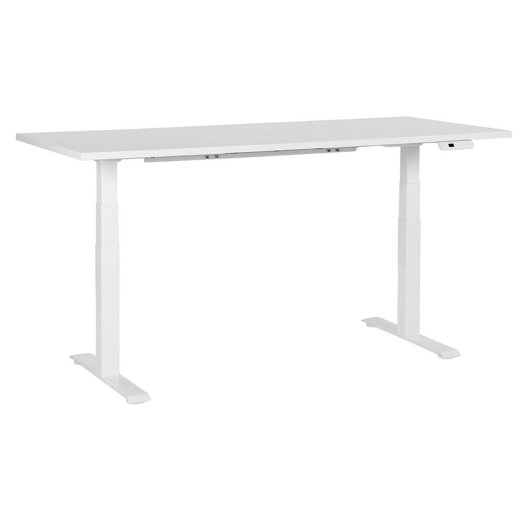 Beliani PSACÍ STŮL bílý 180/72 cm elektrický výškově nastavitelný Destin III
