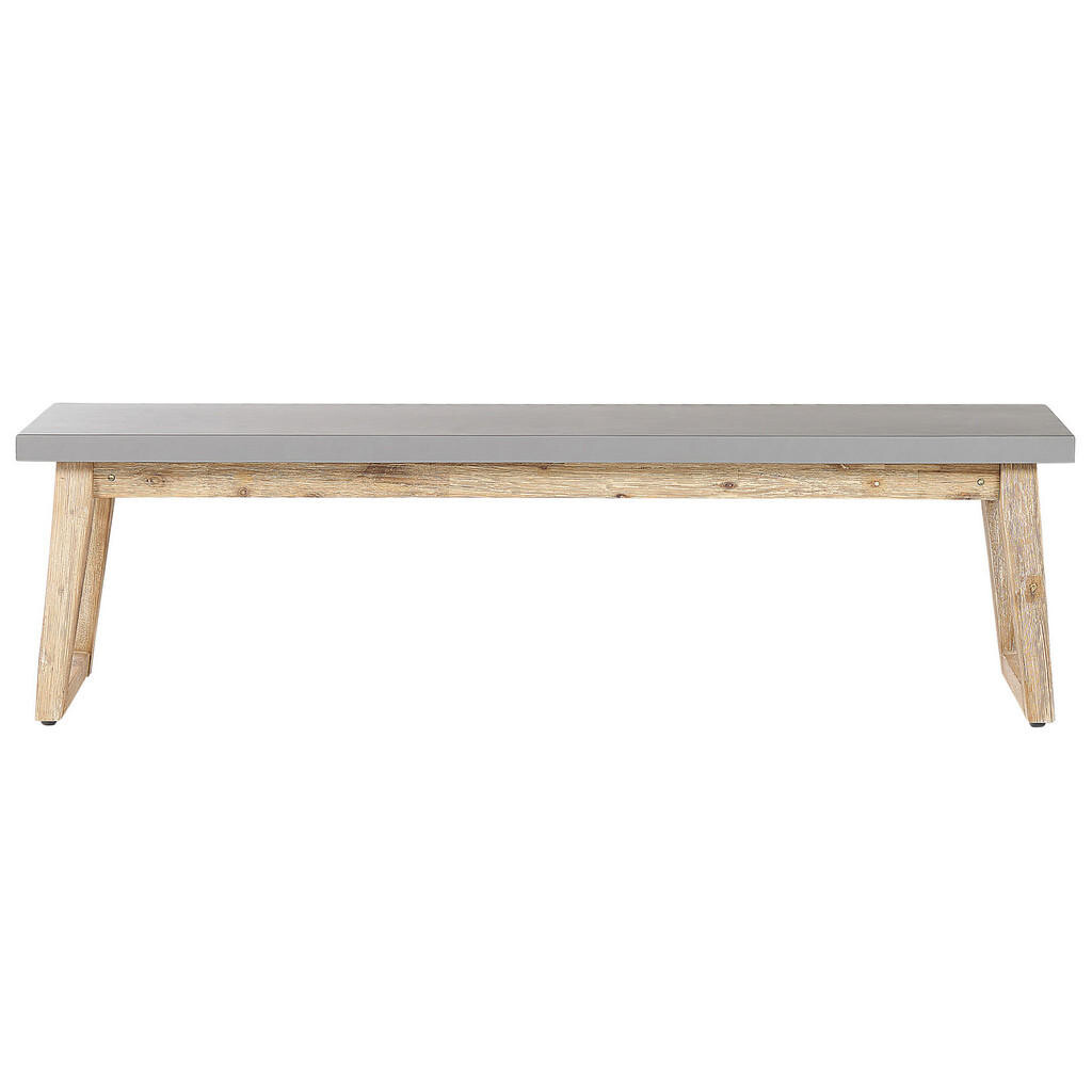 Beliani SEDACÍ LAVICE Beton/Akáciové dřevo šedá/světlejší Odstín dřeva 160 cm Oria