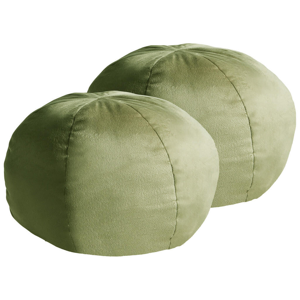 Beliani DEKORATIVNÍ POLŠTÁŘ sada 2 ks Olivově zelený 33/33 cm Salvia
