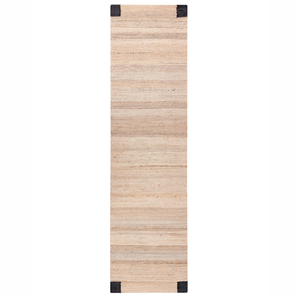 Beliani KOBEREC Černý/Béžový 80/300 cm Juta Amravati