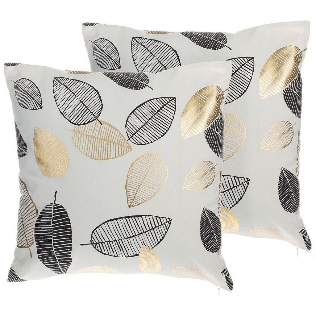 Beliani DEKORATIVNÍ POLŠTÁŘ sada 2 ks Bílý 45/45 cm Lotus