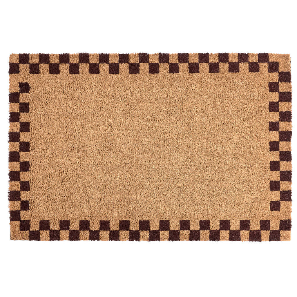 Beliani ROHOŽKA Béžová/Hnědá 40/60 cm Kokosová vlákna Sagada