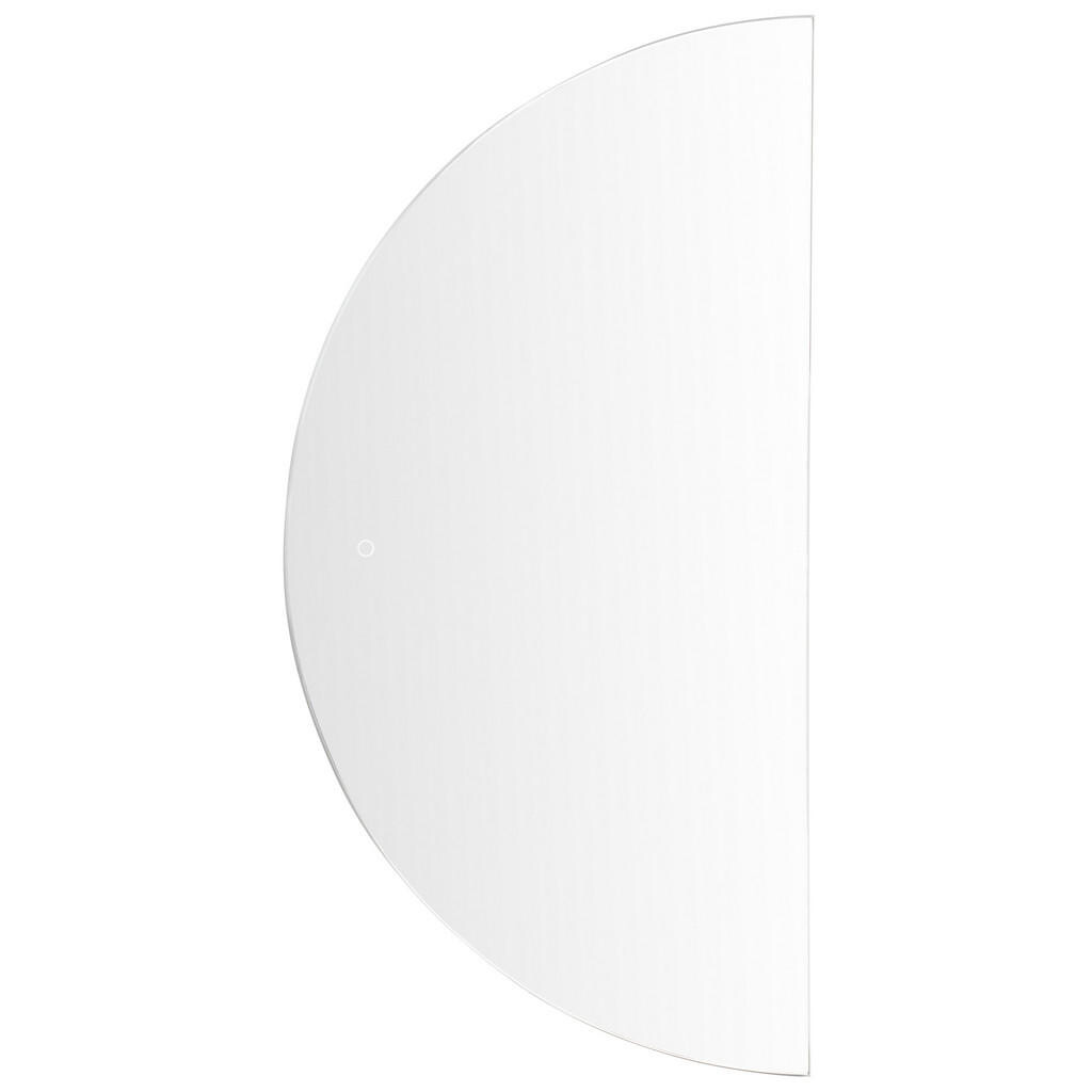 Beliani KOUPELNOVÉ ZRCADLO s LED osvětlením půlkulaté 60/120 cm Loue