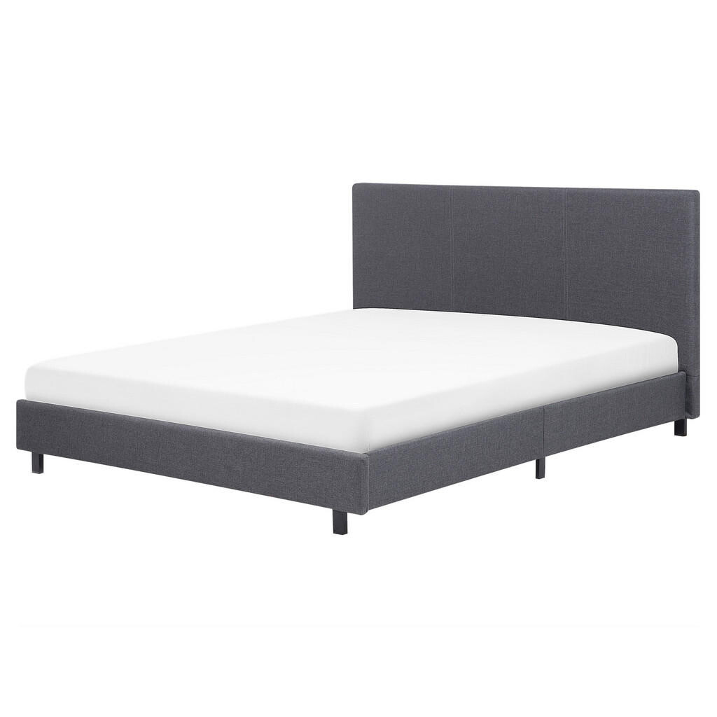 Beliani ČALOUNĚNÁ POSTEL 160/200 cm Šedá Albi