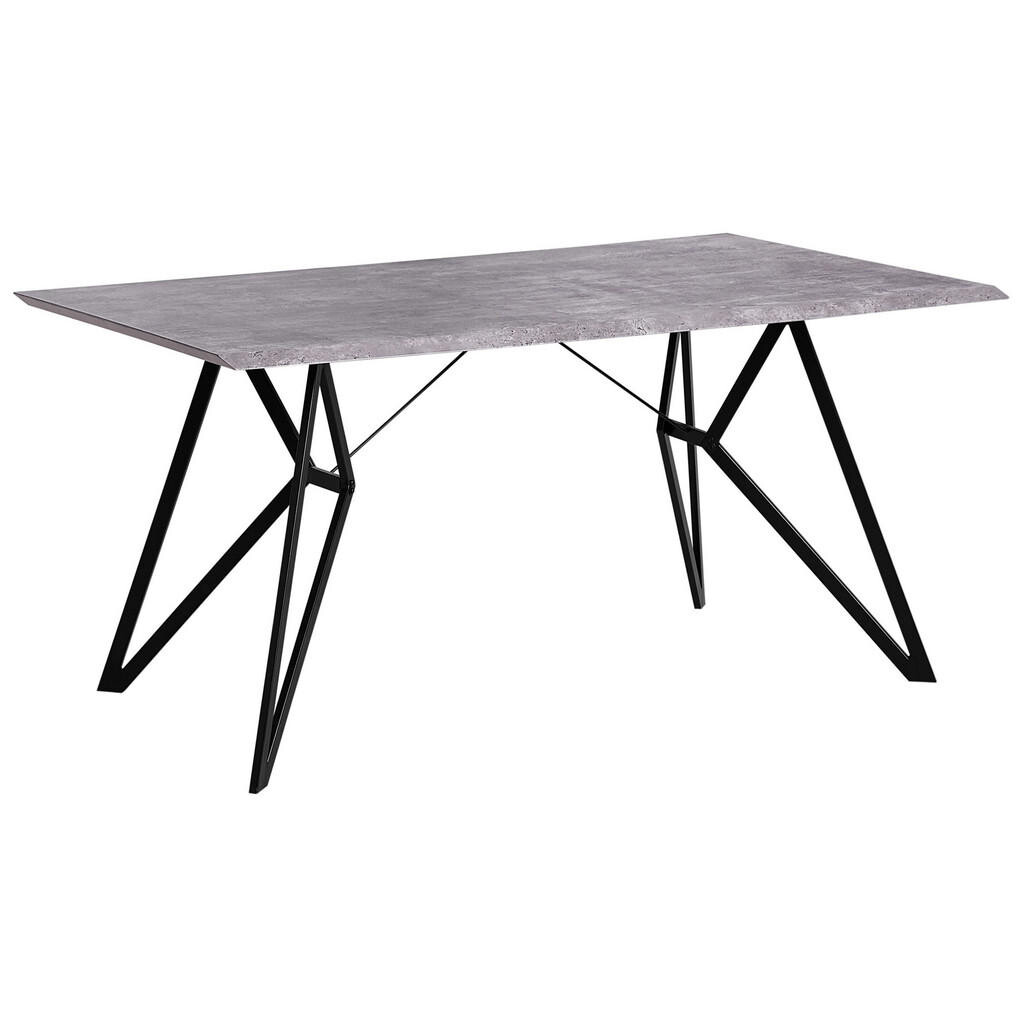 Beliani JÍDELNÍ STŮL 160/90/76 cm Světle šedý Obdélníkový Buscot