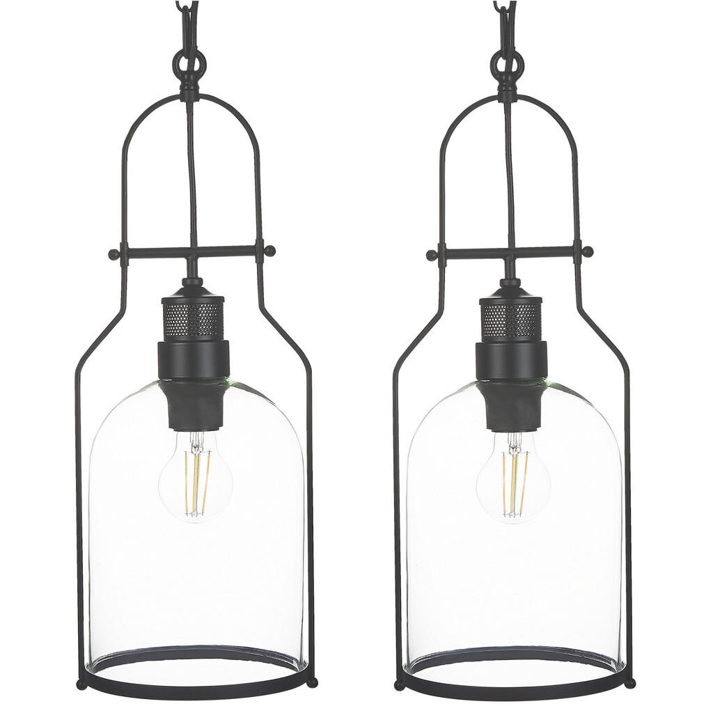 Beliani ZÁVĚSNÁ LAMPA sada 2 ks Bashilo 18/18/166 cm