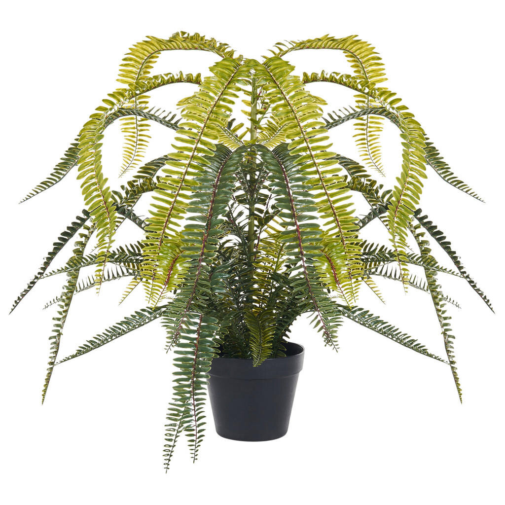 Beliani UMĚLÁ ROSTLINA v květináči 105 cm Zelená/Černá Fern Leaf Plant