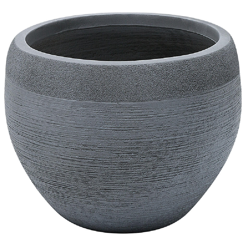 Beliani KVĚTINÁČ šedý kulatý 38/38/30 cm Zakros