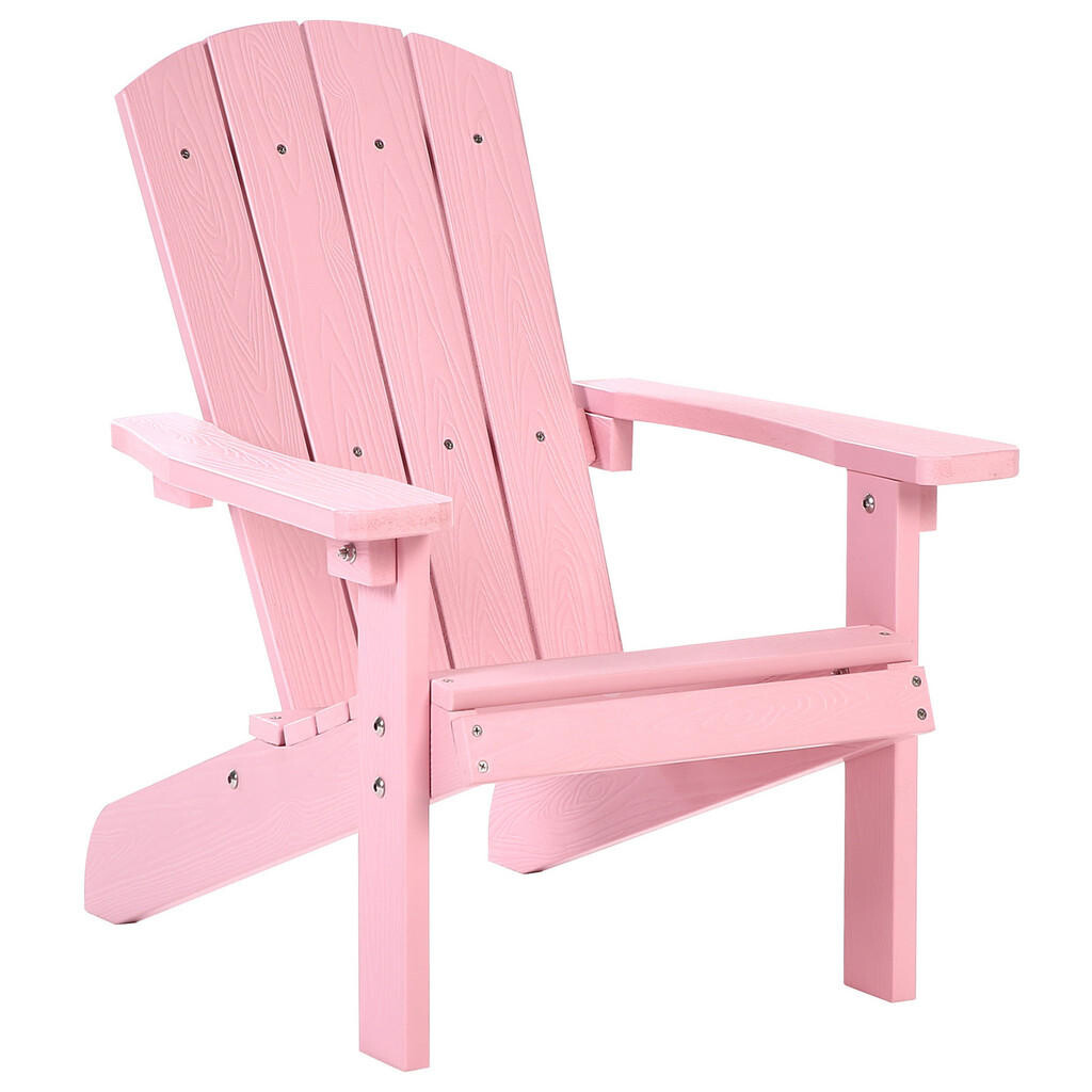Beliani DĚTSKÉ KŘESLO Růžové Adirondack
