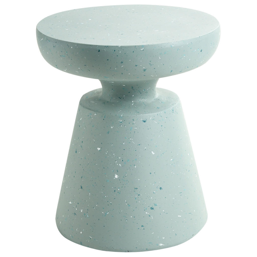 Beliani PŘÍSTAVNÝ STOLEK 45/45 cm Terrazzo Look Terrazzo Zelený Mincio
