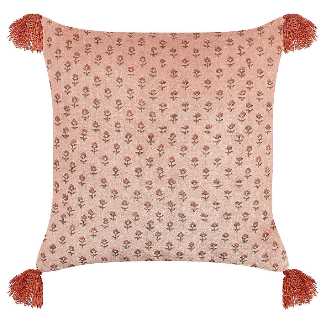 Beliani DEKORATIVNÍ POLŠTÁŘ Růžový 45/45 cm Rumhora
