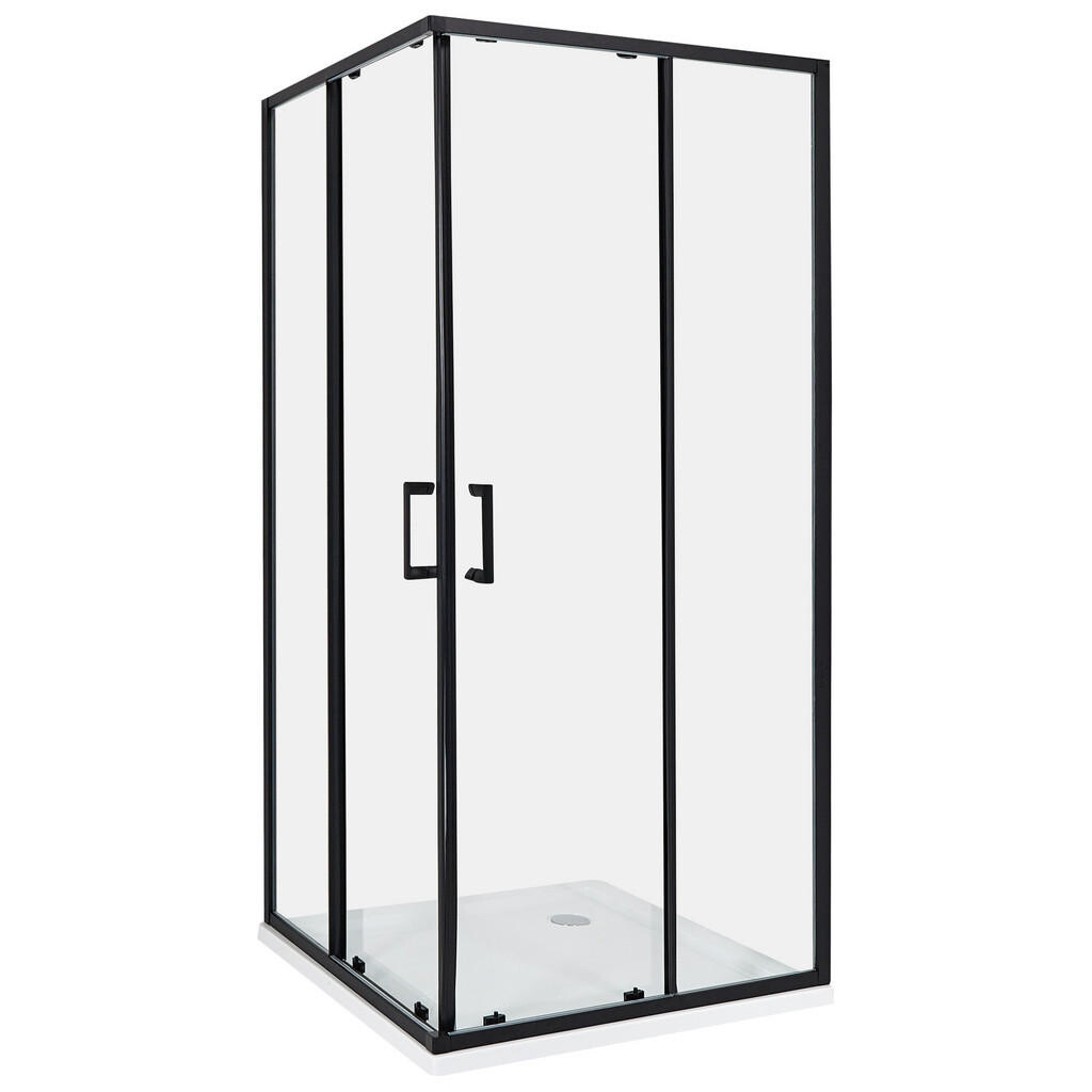 Beliani SPRCHOVÝ KOUT 90/90/185 cm Černý Tela
