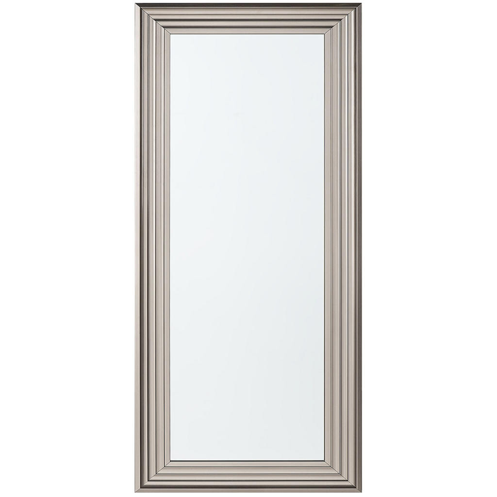 Beliani NÁSTĚNNÉ ZRCADLO stříbrné obdélníkové 50/130 cm Chatain