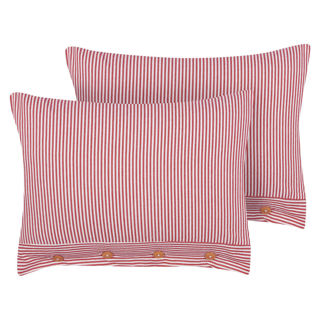Beliani DEKORATIVNÍ POLŠTÁŘ sada 2 ks Červený 40/60 cm Aalita