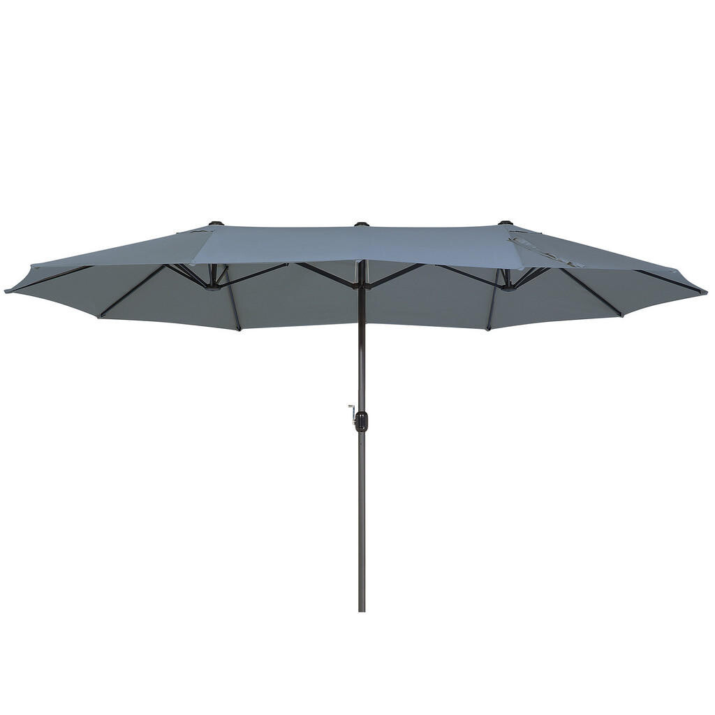 Beliani DVOJITÝ SLUNEČNÍK tmavě šedý 270/460/247 cm Sibilla