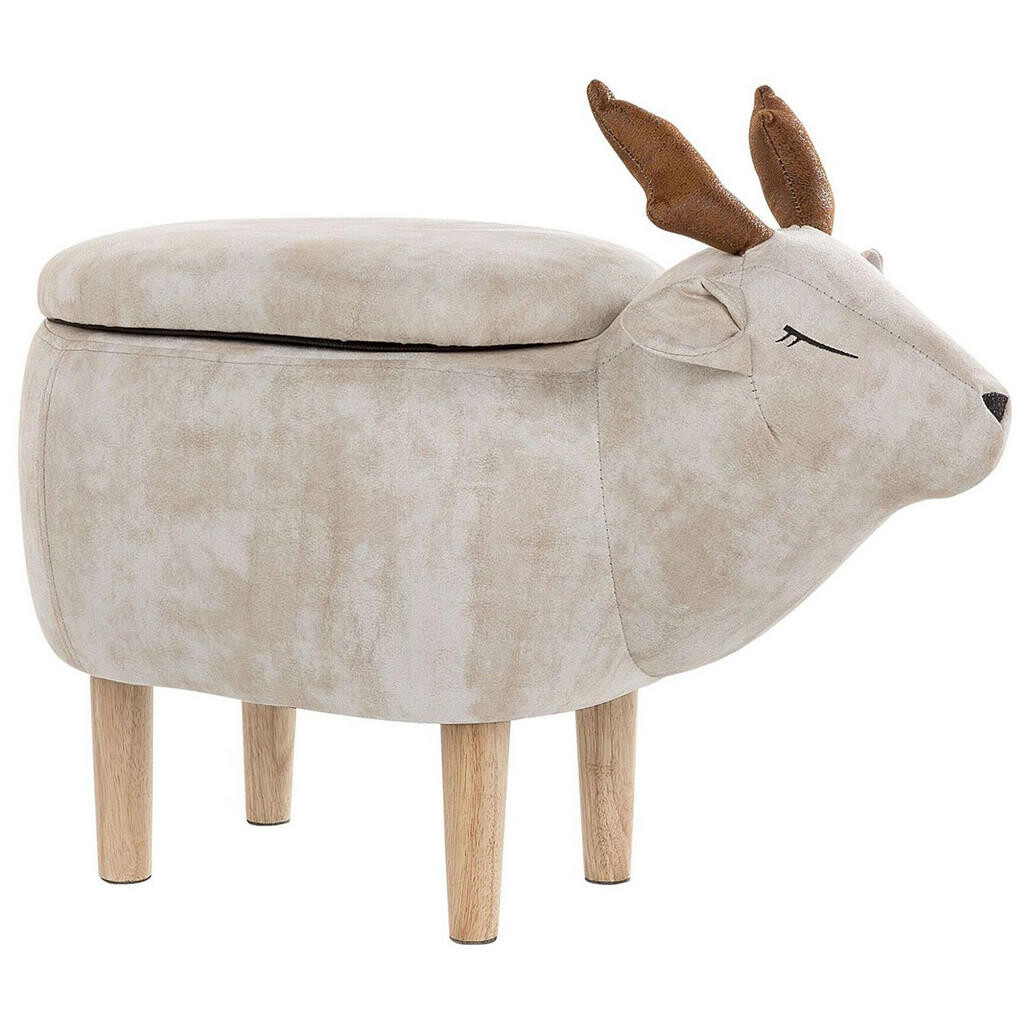 Beliani STOLIČKA VE TVARU ZVÍŘÁTKA Reindeer 31/63/40 cm