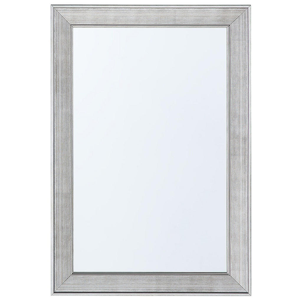 Beliani NÁSTĚNNÉ ZRCADLO stříbrné obdélníkové 61/91 cm Bubry