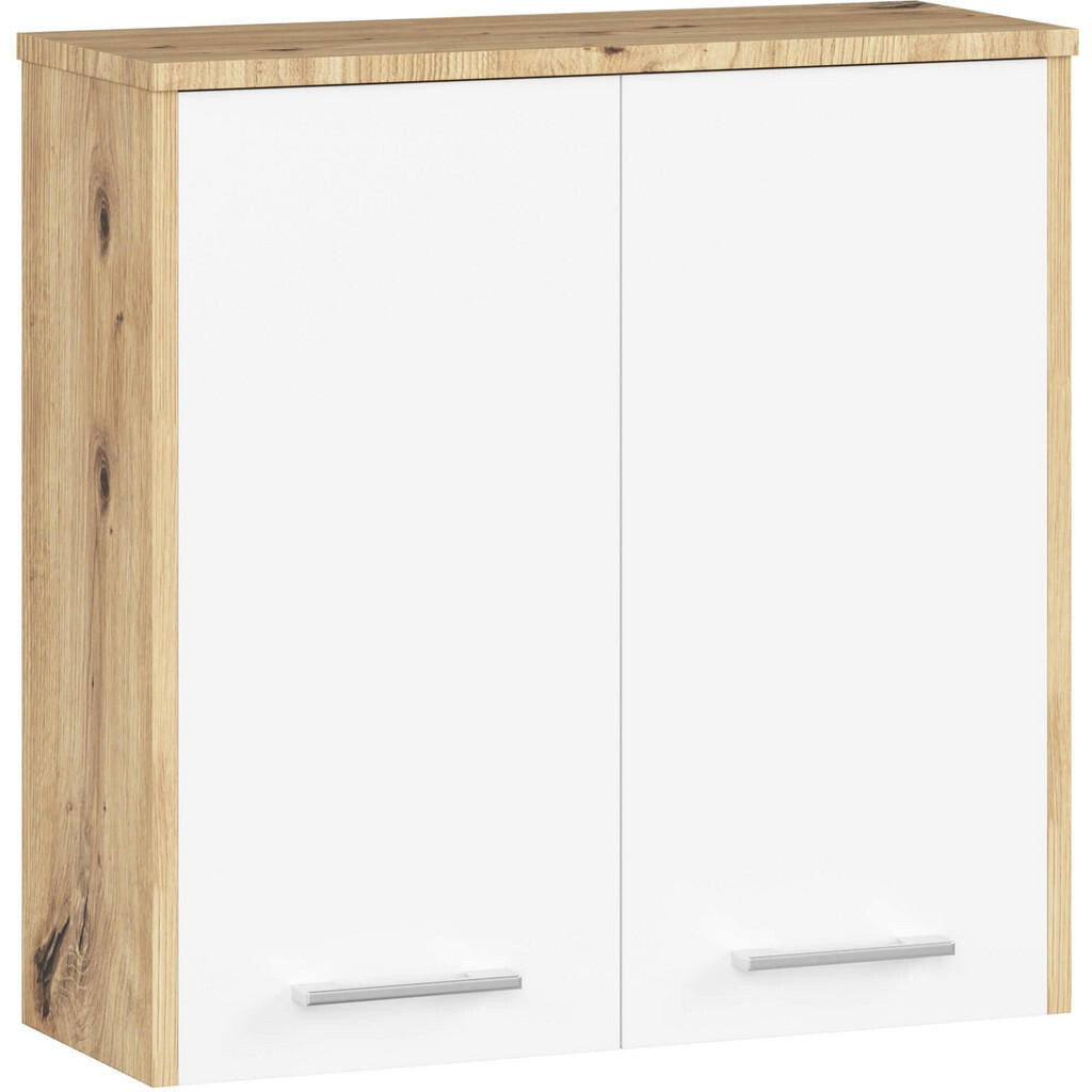 RAUMHIRSCH FURNITURE KOMODA DO KOUPELNY dub Artisan, bílá 60/60/22,5