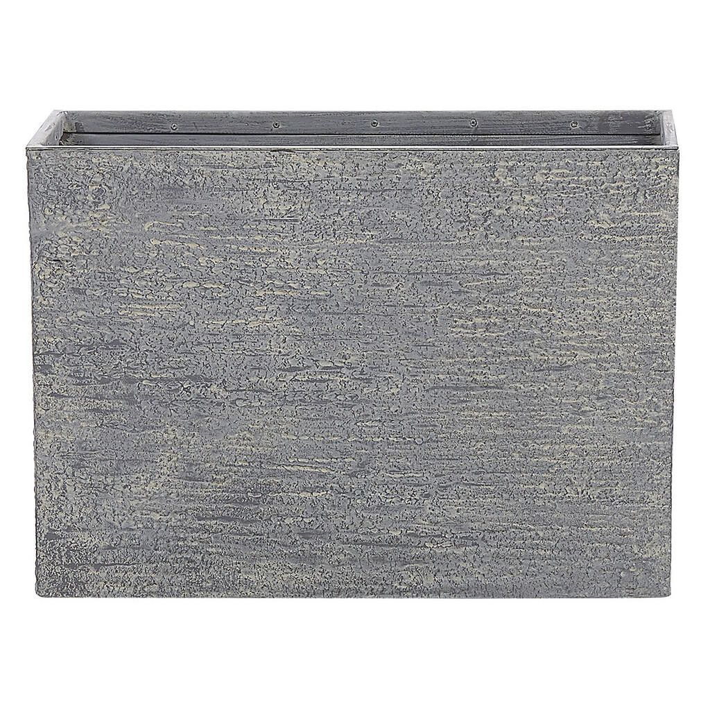 Beliani KVĚTINÁČ šedý obdélníkový 34/80/56 cm Edessa