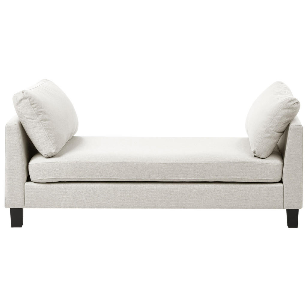 Beliani ČALOUNĚNÉ LEHÁTKO CHAISE LONGUE Látka Světle béžové Archiane