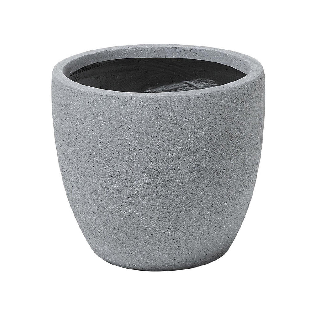Beliani KVĚTINÁČ světle šedý kulatý 36/36/32 cm Kannia
