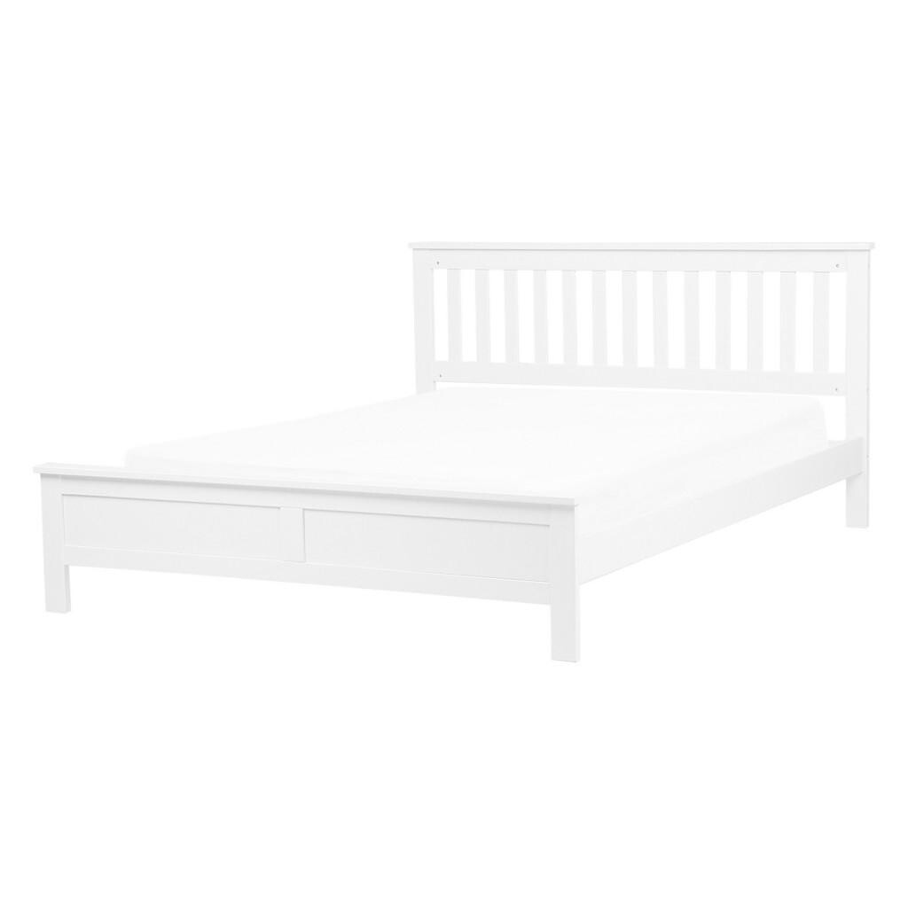 Beliani POSTEL s roštem 140x200 cm Bílá Mayenne
