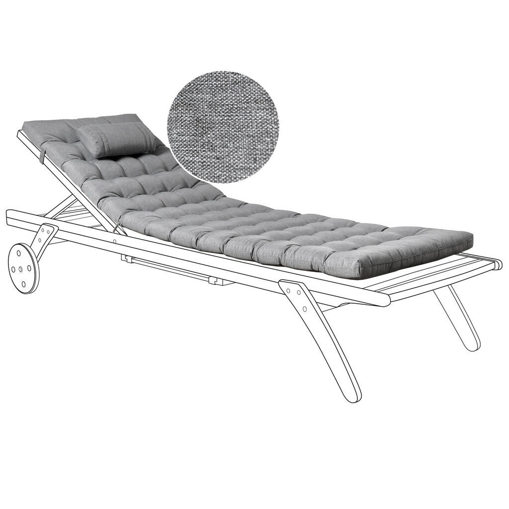 Beliani POLSTROVÁNÍ na lehátko Šedé melírované 56/189 cm Cesana Premium