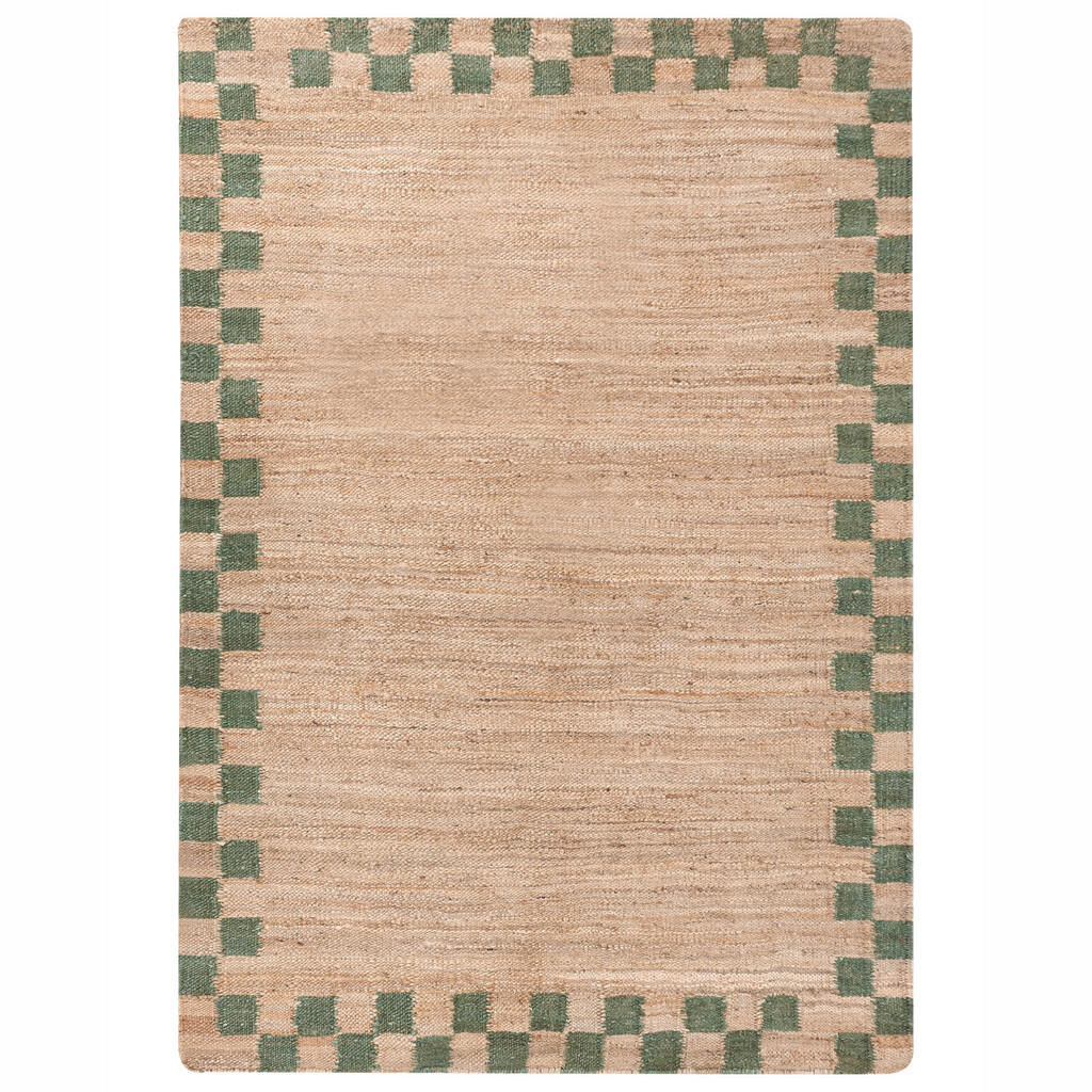Beliani KOBEREC Béžový/Zelený 160/230 cm Juta Beed