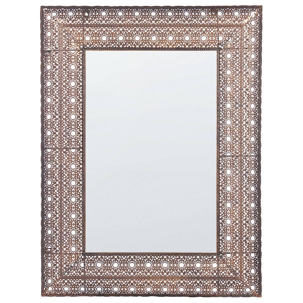Beliani NÁSTĚNNÉ ZRCADLO měděné obdélníkové 69/90 cm Dehradun